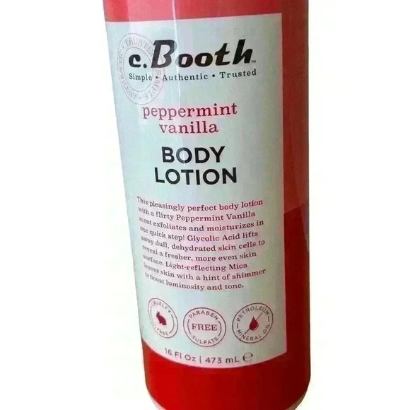 C. Booth Peppermint Vanilla Body Lotion 16 fl oz Vegan Cruelty Free HTF - Picture 2 of 6